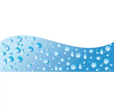 Water Condensation Bathroom Sticker - TenStickers