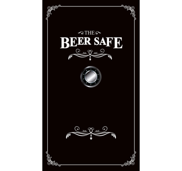 Beer safe text with ornamental design fridge sticker - TenStickers