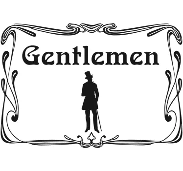 The Gents Toilet Sign Vintage Sticker - TenStickers