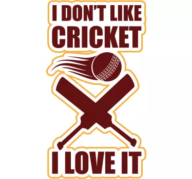 Cricket quote quote decal - TenStickers