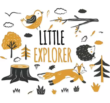 Little explorer wild animal sticker - TenStickers