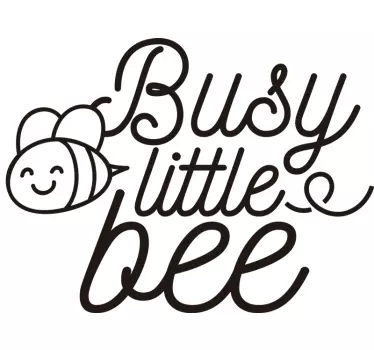 Busy little bee insect wall sticker - TenStickers