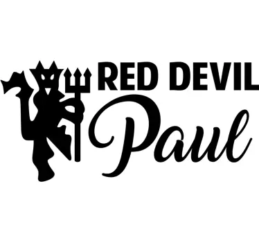 Personalised Man united football wall sticker - TenStickers