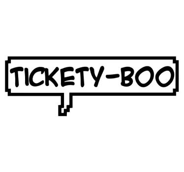 Tickety boo text wall decal - TenStickers