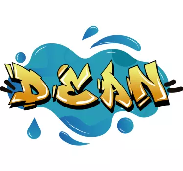 Graffiti Name splash texture urban decal - TenStickers