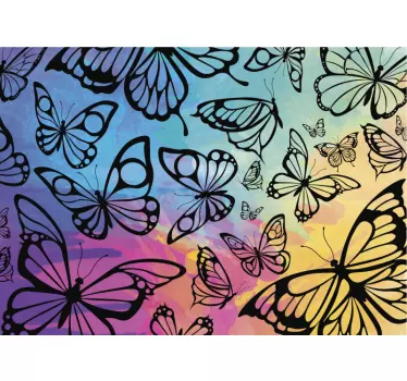 Butterflies for bathroom  furniture decal - TenStickers
