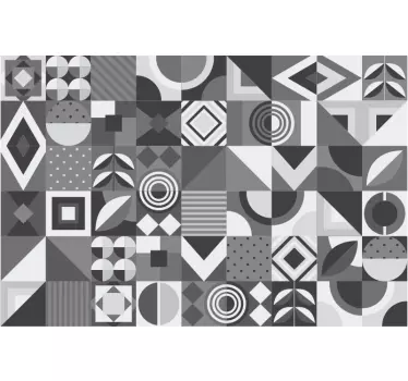 Gray patterns  furniture decal - TenStickers