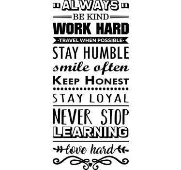 Be kind motivational sticker - TenStickers