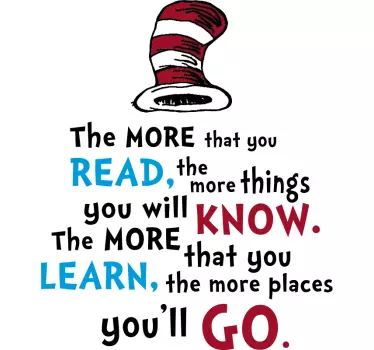 Dr Seuss, The more that you read fairy tale decal - TenStickers