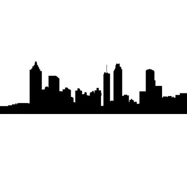 Atlanta Skyline city skyline silhouette wall sticker - TenStickers