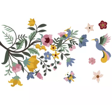 Bright spring flower floral wall decal - TenStickers