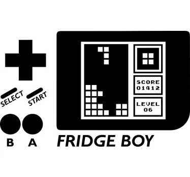 Game boy gamer design fridge sticker - TenStickers