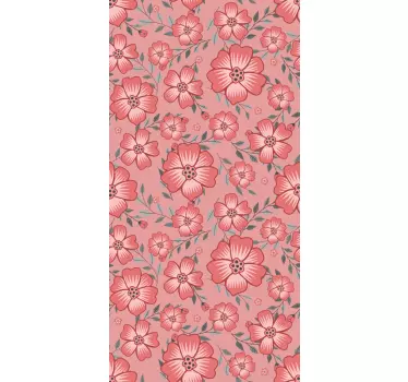 Pink daisy flower fridge wrap - TenStickers