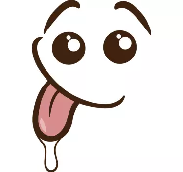 Yummy emoticon fridge sticker - TenStickers