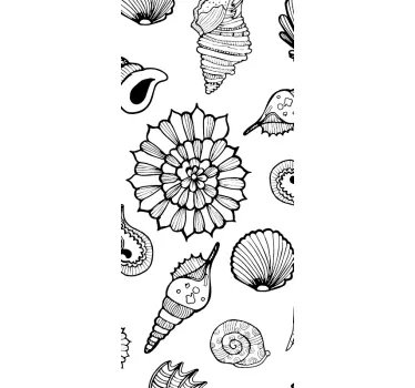 Under sea pattern glass door sticker - TenStickers