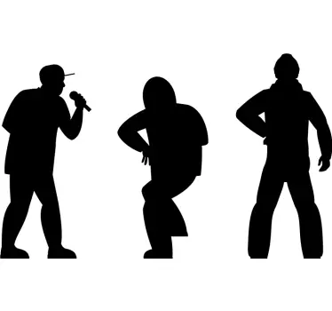 Rap singer shade silhouette wall sticker - TenStickers