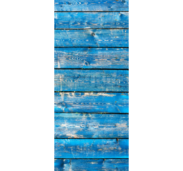Blue wooden texture  fridge wrap decal - TenStickers