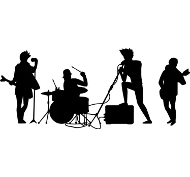 Rock band rock wall sticker - TenStickers