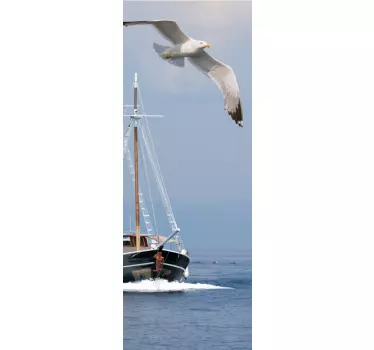 Polish seagull fridge wrap - TenStickers