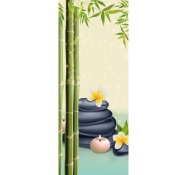 Zen black stones shower decal - TenStickers