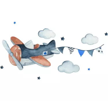 Clouds and air wall decal - TenStickers