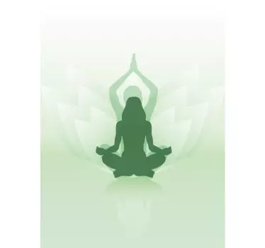 Closet door with yoga furniture decal - TenStickers