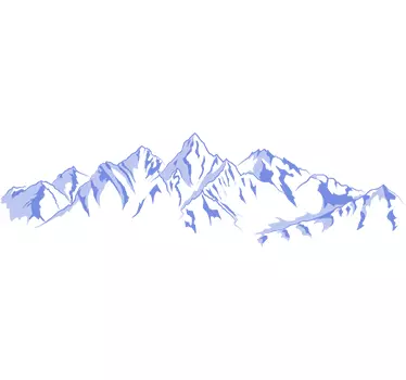 Snowy Mountain Wall Mural - TenStickers