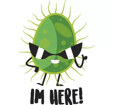 Covid 19 Im here laptop skin - TenStickers
