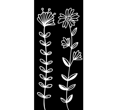 Two kinds of flowers shower decal - TenStickers