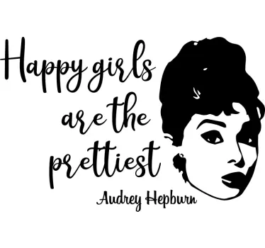 Audrey Hepburn quote motivational decal - TenStickers