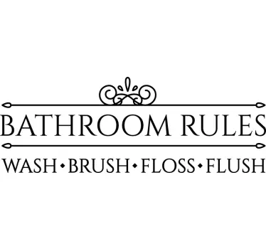 Bathroom rules Bathroom Wall Decal - TenStickers