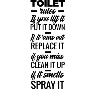 If it stinks, spray it Bathroom Wall Decal - TenStickers