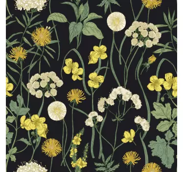 Floral pattern furniture decal - TenStickers