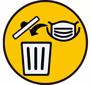 Remove face mask sign sticker - TenStickers