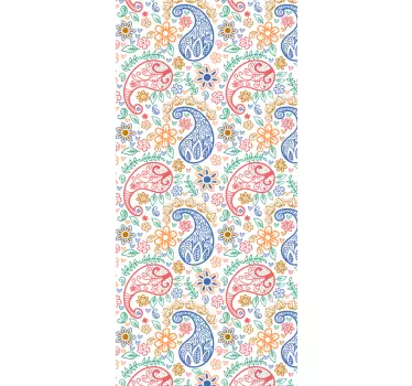Colorful Paisley shower decal - TenStickers