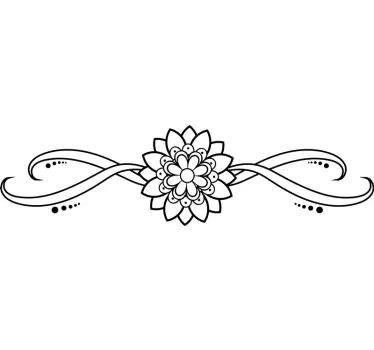 Ornamental paisley corner  wall decal - TenStickers