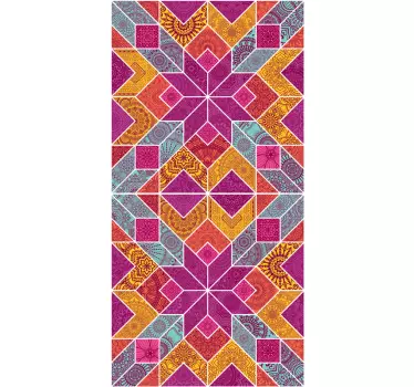 Paisley mosaic  glass door decal - TenStickers