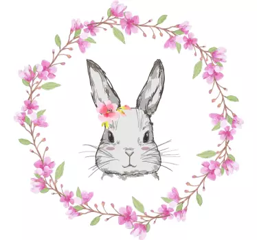 Wild Africa for kids bunny girl farm animal wall decal - TenStickers