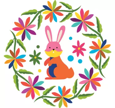 Tenango rabbit style farm animal decal - TenStickers