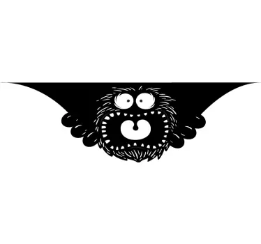 Peek a boo toilet Decal - TenStickers