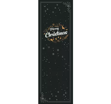 Door sticker cheerful christmas greetings - TenStickers