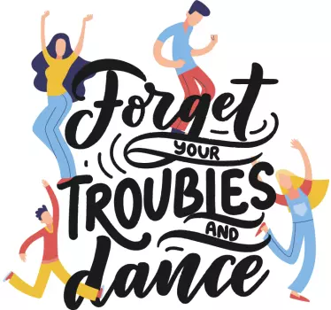 Many people dancing dance decal; - TenStickers