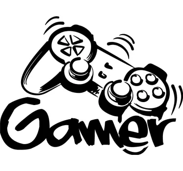 Video gamer controller video gaming wall sticker - TenStickers