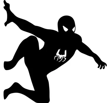 Spiderman on the wall superhero decal - TenStickers
