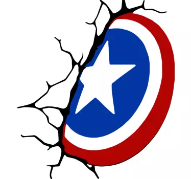 Captain America's shield superhero decal - TenStickers