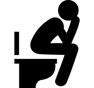 Man in the toilet glass door sticker - TenStickers