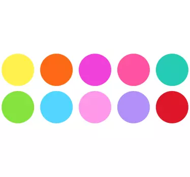 Coloured circles. vinyl stickers for floor - TenStickers
