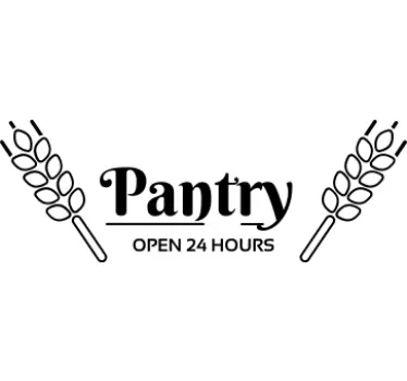 Pantry open 24 hours glass door decal - TenStickers