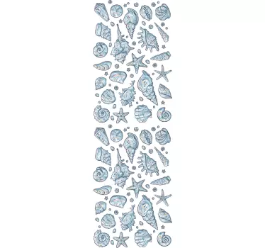 Seashell Sketches shower sticker - TenStickers
