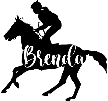 personalized jockey Custom decal - TenStickers